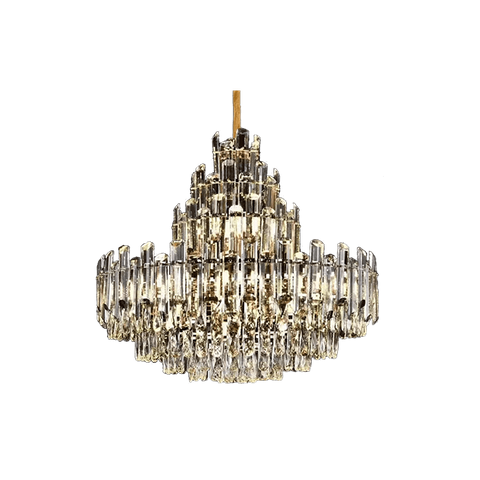 Electroplated Iron LED Modern Gold Crystal Chandelier E14 Lamp Head 560MM 750MM
