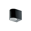 Outdoor LED Wall Glass Lens 80mm Round Lamp Black Housing One Head 220-240V LED Wall Lamp