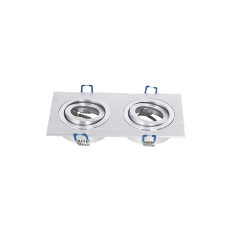 Size 92*179MM Double-Headed Square Silver Downlight Housing Opening Size 80*160MM