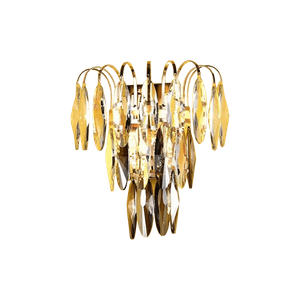 Electroplated Iron LED Modern Gold Crystal Chandelier E14 Lamp Head