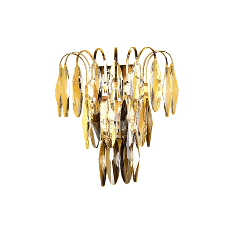 Electroplated Iron LED Modern Gold Crystal Chandelier E14 Lamp Head