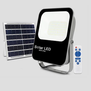 60W 6500K/4000K/3000K Ip65 Made In China Solar Floodlight Cct Adjustable Commercial Outdoor