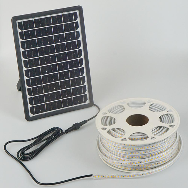 3000K/6000K RGB Solar Strip 5M 10M 20M Strip Length Black Solar Panel IP65 Waterproof Lighting