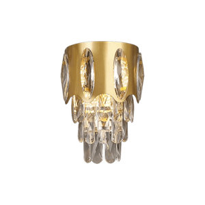 B9209 Electroplated Iron LED Gold Modern Crystal Pendant Lamp E14 Head
