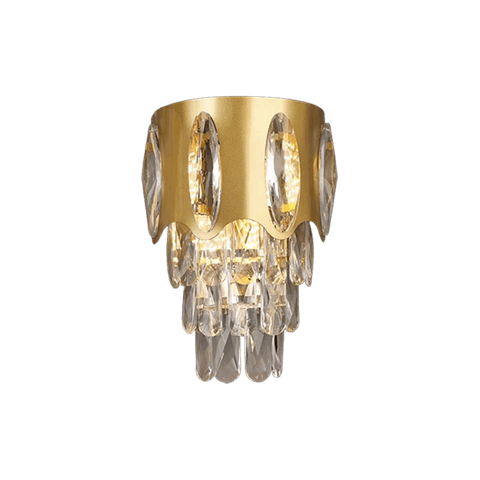 B9209 Electroplated Iron LED Gold Modern Crystal Pendant Lamp E14 Head