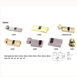 LK001-007 half cut 45mm brass lock cylinder 4 colours available