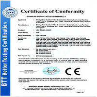 LED Panel Lights CE Export Certificate.