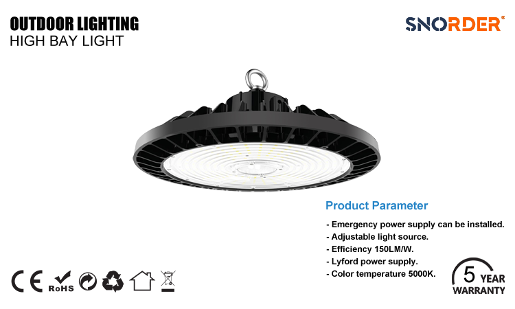 1. 150W 200W LED aluminum UFO miners lamp made in China 5000K IP65 waterproof and dustproof 5-year warranty 220-240V