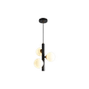 Cream Glass Black And White LED Modern Pendant Light G9 Head 3 Bulbs