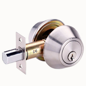 Round gold coloured stainless steel mechanical door lock made in China