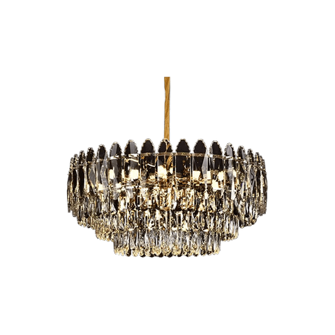 550MM 750MM Electroplated Iron LED Modern Gold Crystal Chandelier E14 Lamp Head
