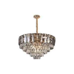 9501 Electroplated Gold LED Gold Modern Crystal Chandelier E14 Lamp Head