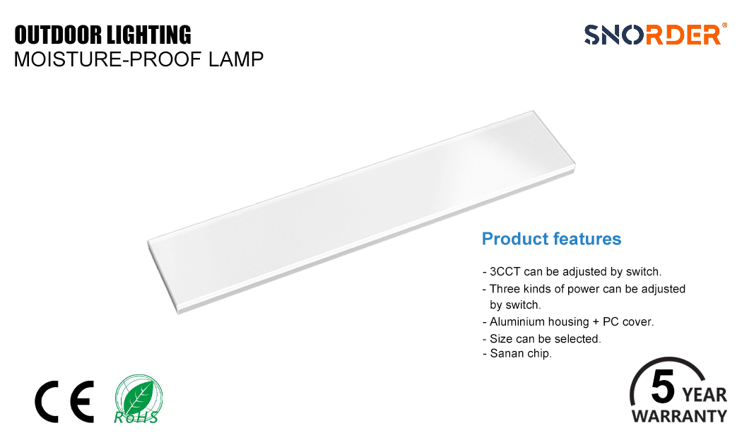 1. 3000K-4000K-6000K adjustable 20W-30W-40W adjustable LED purification lamp Indoor three-proof lamp ceiling lamp LED panel lamp characteristics