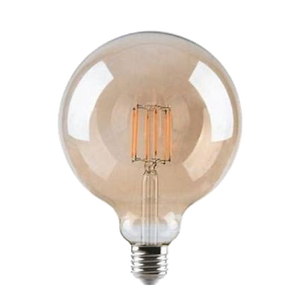 G125 circular amber LED tungsten lamp, 8W non-dimmable indoor lighting
