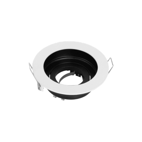 Size 100MM Two-Tone Zinc Downlight Housing In Black And White, Opening Size 90MM