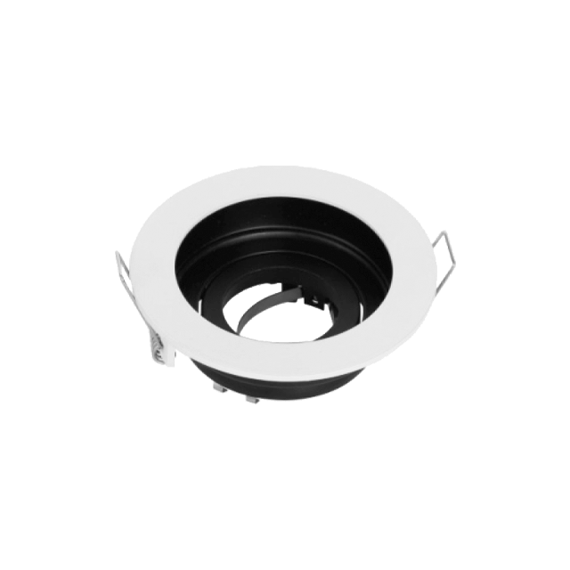 Size 100MM Two-Tone Zinc Downlight Housing In Black And White, Opening Size 90MM