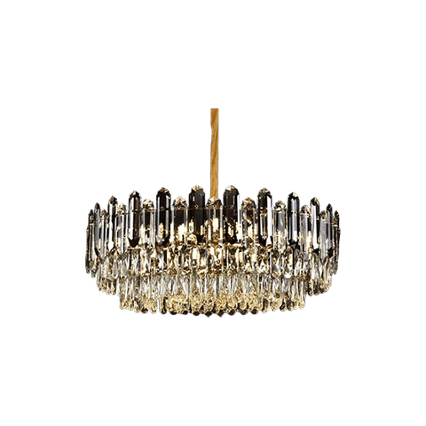 Electroplated Iron LED Modern Gold Crystal Chandelier E14 Lamp Head 550MM 750MM