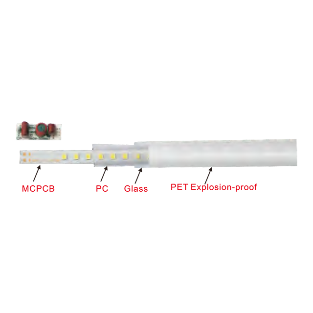 Indoor LED Lighting PC Glass Explosion-proof 4FT LED T5 Tube Light 18W