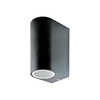 Outdoor LED Wall Glass Lens 150mm Round Lamp Black Housing One Head 220-240V LED Wall Lamp