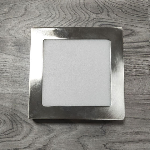 LED Panel Light Square Surface Mounted Nickel 12W 170*170mm Indoor Lighting