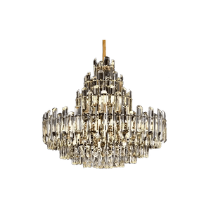 Electroplated Iron LED Modern Gold Crystal Chandelier E14 Lamp Head 560MM 750MM