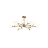 Electroplated Copper Natural LED Modern Round Pendant 120 Milk White Glass G9 Lamp Head