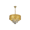 9304 High Quality Electroplated Iron LED Gold Crystal Chandelier Aluminium Frame Oxidation