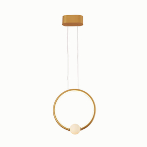 D330*H1200MM 19W 3000K Sand Gold + White Ceiling Pendant Made in China