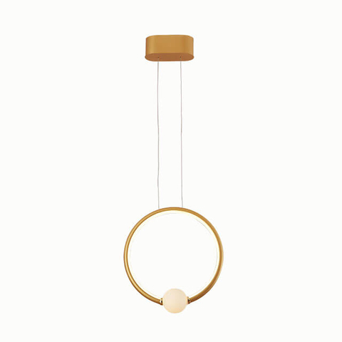 D330*H1200MM 19W 3000K Sand Gold + White Ceiling Pendant Made in China