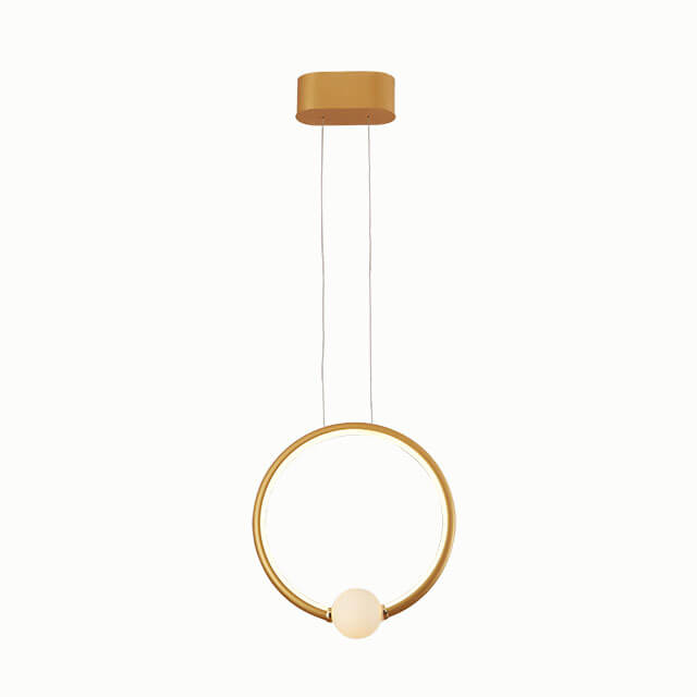 D330*H1200MM 19W 3000K Sand Gold + White Ceiling Pendant Made in China