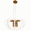 Φ600*H1500MM 60W 3000K brass coloured lamp head, white tube modern LED pendant lamp Made in China