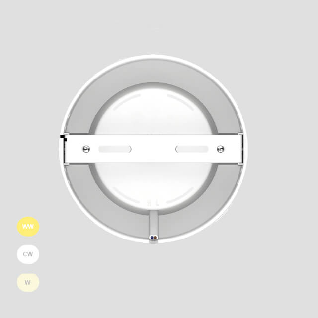 30W Adjustable 3CCT Ip20 Surface-Mounted Thin Ceiling Light Round Panel Light
