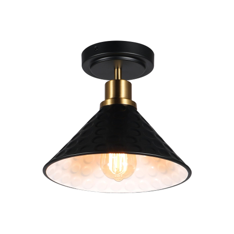 Modern Ceiling Light, 9.25'' Hallway Light Fixtures Ceiling, Black Flush Mount Ceiling Light Fixture for Bedroom, Farmhouse Dining Room, Foyer, Hallway 