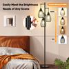 Dimmable Floor Lamp,Farmhouse Industrial Floor Lamp Standing Tree Lamp with Elegant Teardrop Cage Tall Lamps for Living Room Bedroom Office Dining Room 