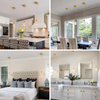 Modern Gold Pendant Light Fixtures, Crystal Pendant Lights with 3-Color, Pendant Lights for Kitchen Island, Restaurants, Dining Room, Bedrooms 