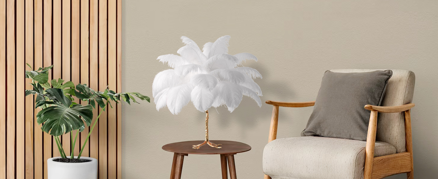 Ostrich Feather Table Lamp (6)