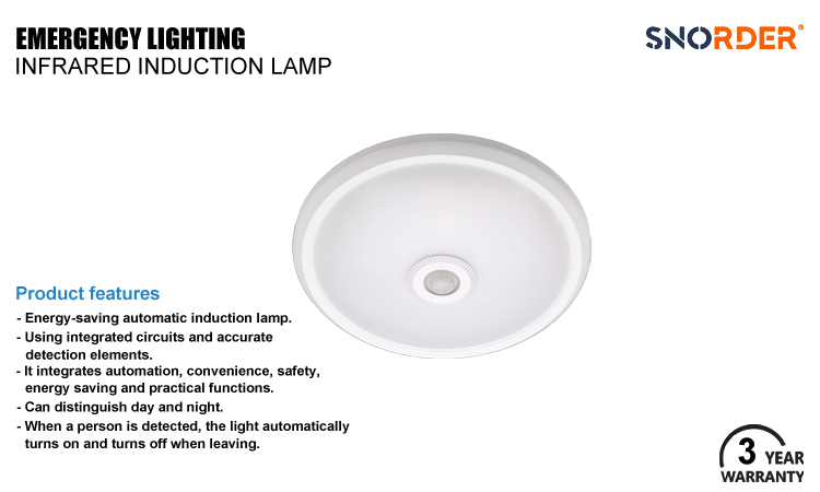1. IP20 indoor lighting detection range 360 degrees product features 3-year warranty detection range 6m LED modern infrared induction lamp Wattage 20W(40PCS) 1600lm voltage 110-240VAC