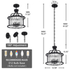 Crystal Chandelier 4Lights, Small Black and Crystal Pendant Light Fixture 12.59Inches, Modern Hanging Lighting Crystal Mini Chandeliers Gorgeous for Hallway Entryway Bedroom E12 