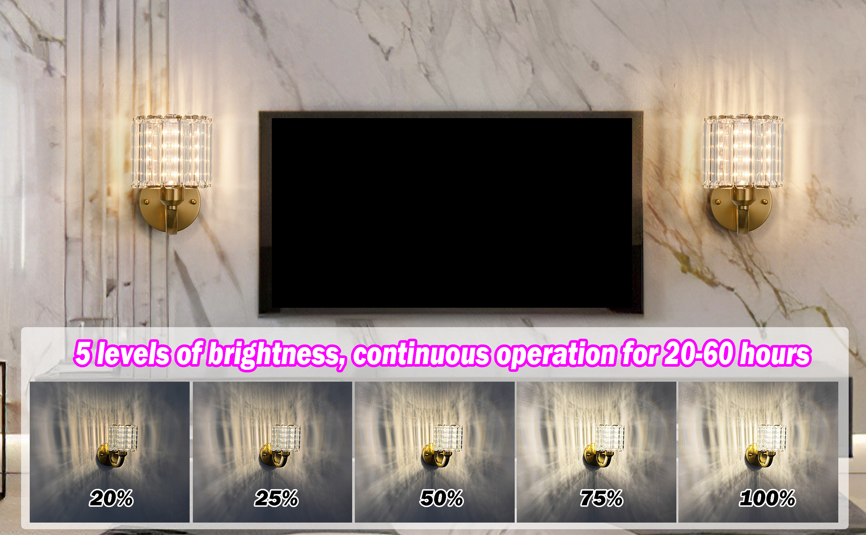 Wall Sconces Battery Operated Wall Lights (6)