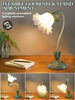 Flower Table Lamp,LED Reading Light Bedside Vintage Flower Night Light,3 Colors Modes Kawaii Bedside Lamps Decor,Living Room Bedroom Room Lighting Table Lamps Home Decoration