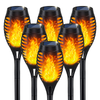 Solar Lights Outdoor, Solar Torch Light with Flickering Flame for Garden Decor, Solar Garden Lights, Waterproof Solar Powered Outdoor Lights, Flame Torches for Outside Patio Pathway Yard Decorations 