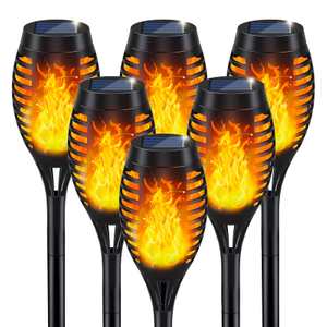 Solar Lights Outdoor, Solar Torch Light with Flickering Flame for Garden Decor, Solar Garden Lights, Waterproof Solar Powered Outdoor Lights, Flame Torches for Outside Patio Pathway Yard Decorations 