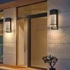  Dusk to Dawn Porch Lights, Modern Black Wall Sconce with Crystal Bubble LED, Outdoor Lighting Fixture