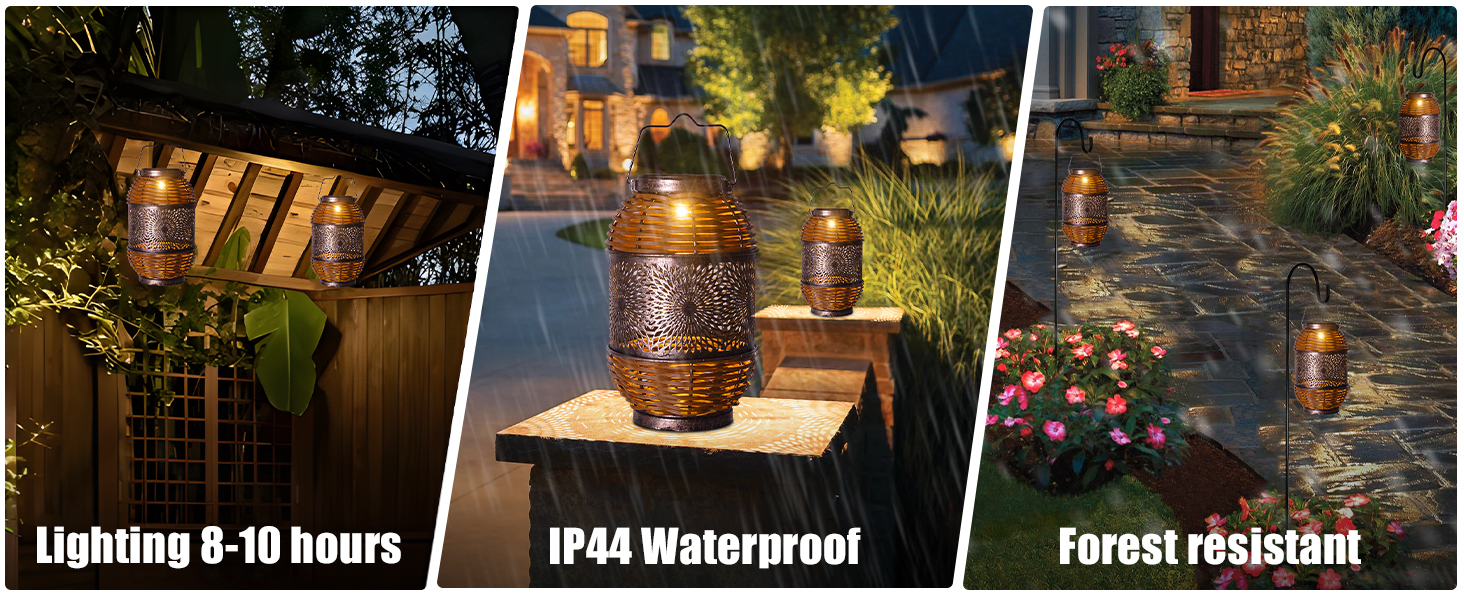 Solar Lanterns Outdoor Hanging (2)