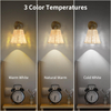 Rattan Rechargeable Battery Operated Wall Sconces Set of Two with Remote, 3 Colors Dimmable Wireless Wall Light, 5200mAh Indoor Wall Lamp with 4 Timer, Boho Sconces Wall Lighting for Bedroo