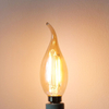 E14 LED Bulbs, Chandelier Light Bulbs 40 Watt Equivalent, Flame Tip Candelabra Light Bulbs 4W, Amber Glass,2500K Warm White, 430LM 35*118MM 