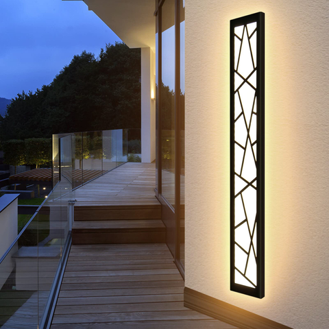 LED Wall Sconces Outdoor LED Wall Lights Minimalist Waterproof Led Wall Light IP67 3000K Long Strip Wall Lamps Suitable for Outdoor Wall Sconce/Indoor Decorative Lighting