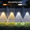  Solar Fence Lights Outdoor, Fence Lights Solar Powered with 2 Modes, Bright Lens LED Fence Solar Lights Outdoor Waterproof, Outdoor Solar Deck Lights for Fence Yard Step Stair Railing 