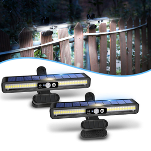Clip On Solar Motion Lights Outdoor Waterproof, Solar Fence Lights Outside with 36 LEDs, 6000K, Portable Solar Powered Security Light for Fence Garage Camping 