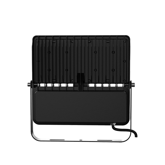 100W Modern Black Floodlight 5700K IP66 Waterproof Commercial Panel Light 80*150° Lighting Angle With Two Auto Dry Respirators